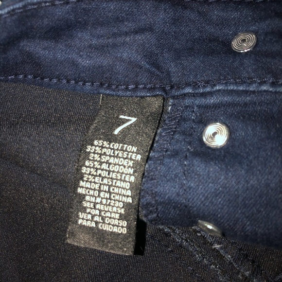 Navy Blue button up jean shorts - Picture 3 of 3